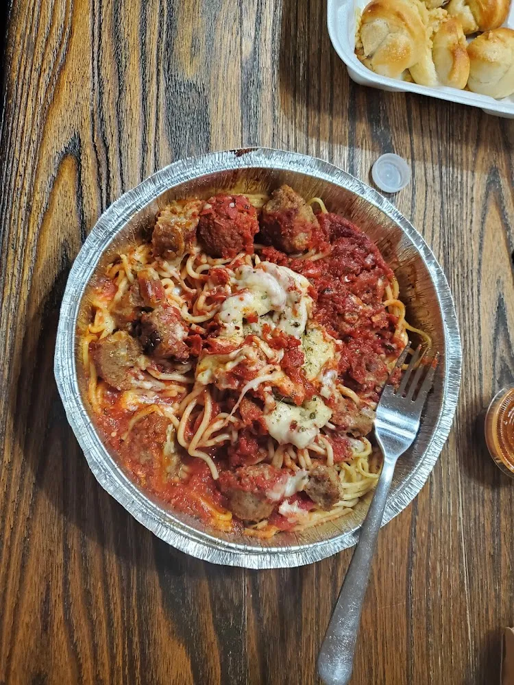 Spaghetti with Meatballs Baked Spaghetti